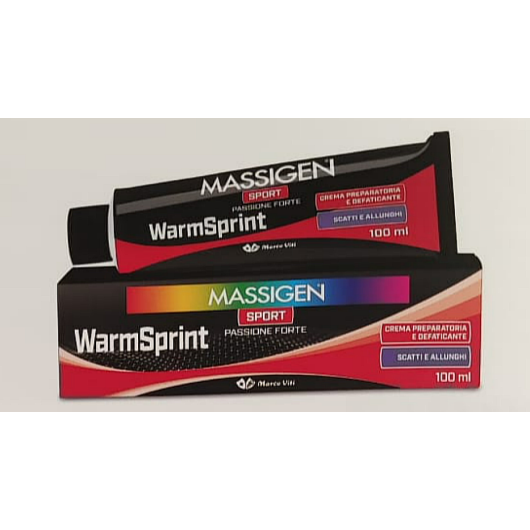 Warm Sprint - Massigen Sport - Tubetto da 100 ml - Crema preparatoria ad azione riscaldante immediata