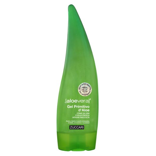 Gel Primitivo d'Aloe - Zuccari - Flacone da 100 ml - Gel di Aloe vera che aiuta a lenire la pelle stressata, irritata, arrossata e scottata