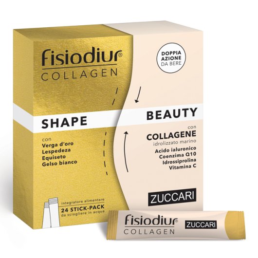 Fisiodiur Collagen - Zuccari - 24 stick-pack da 5 g - Integratore alimentare a base di Collagene che aiuta ritrovare la miglior forma fisica e a contrastare i segni del tempo