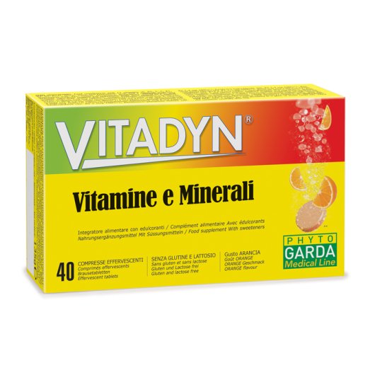 VITADYN® Vitamine e Minerali - Named - 40 compresse effervescenti - Integratore alimentare di 11 vitamine e 7 minerali