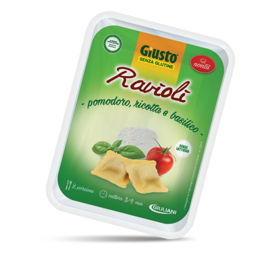 GIUSTO S/G RAVIOLI POM/RIC/BAS