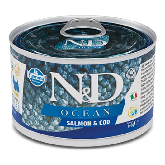 N&D DOG OCEAN SALMON&COD 140G