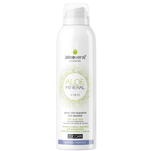 Aloe Mineral Viso – Essenza Rugiada - Zuccari - Bottiglia da 150 ml - Spray idra-riparatore per pelli sensibili