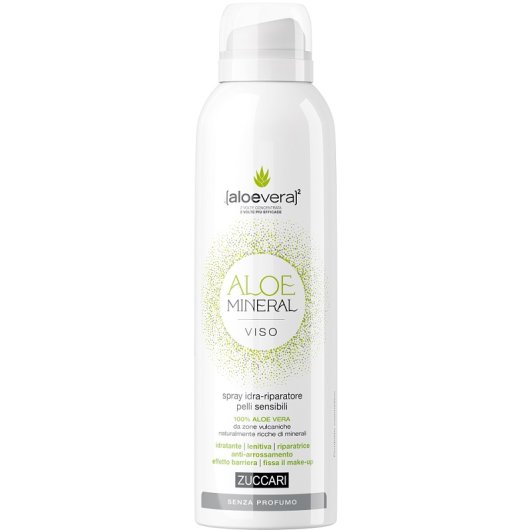 Aloe Mineral Viso – Senza profumo - Zuccari - Bottiglia da 150 ml - Spray idra-riparatore per pelli sensibili