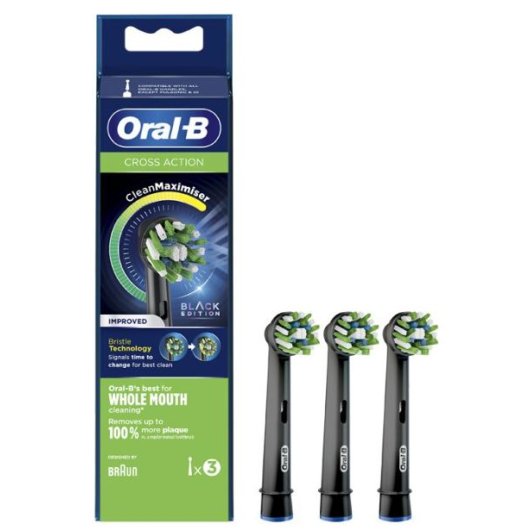 ORALB PW REFILL CROSS BLACK3PZ