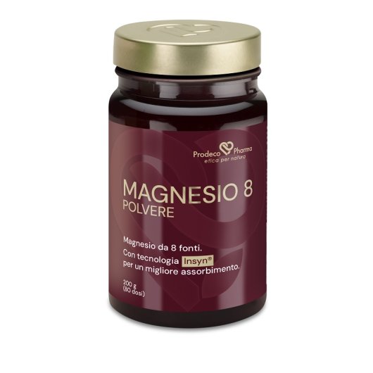 Prodeco Insyn Magnesio 8 Polvere 200g –Gusto Agrumi -  Integratore di Magnesio da 8 Fonti Sinergiche e Vitamina B6