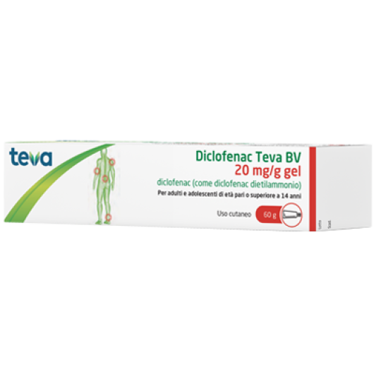 DICLOFENAC TEVA GEL60G20MG/G