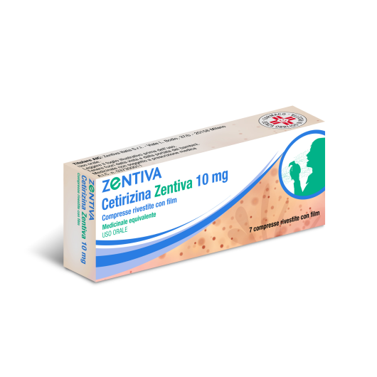 CETIRIZINA ZENT 7CPR RIV 10MG