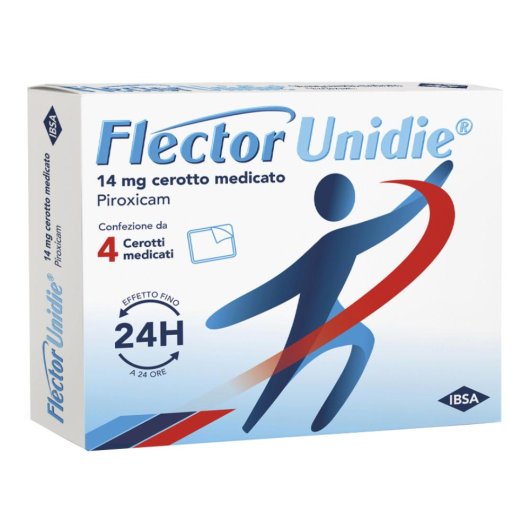 Flector Unidie 4 Cerotti Medicati 14mg - Cerotto per dolori muscolari e articolari