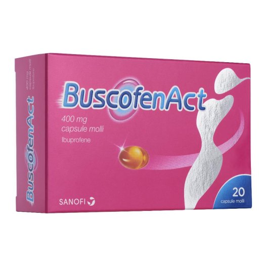 Buscofen Act - Opella - 20 capsule molli - Trattamento sintomatico di dolori di diversa natura, tra cui dolori mestruali 