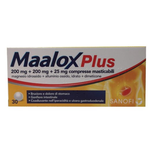 MAALOX PLUS 30CPR MAST