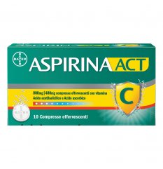 AspirinaAct C 800mg/480mg 10 Compresse Effervescenti