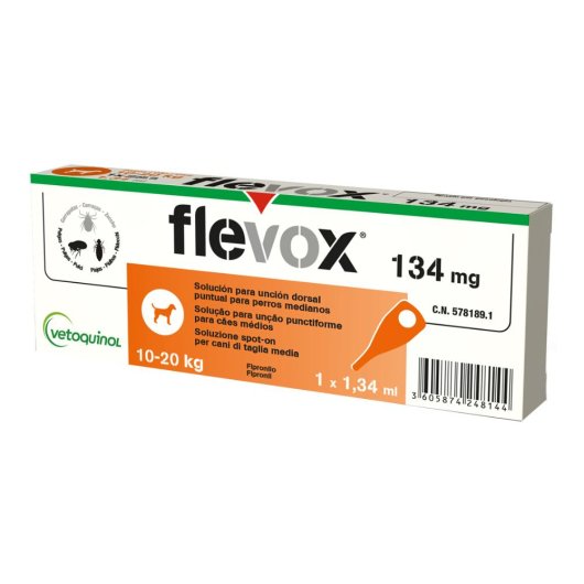 FLEVOX*SPOTON 1PIP 1,34ML CANI