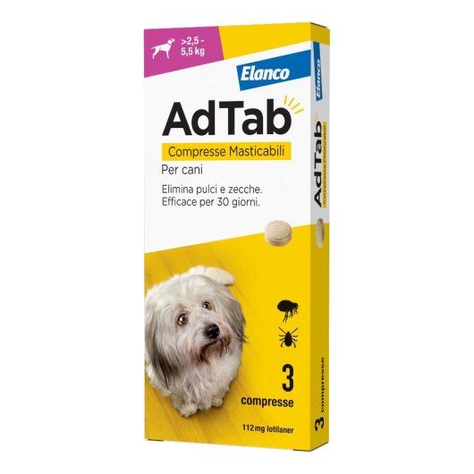 AdTab Cani 2,5-5,5 kg 3 Compresse 112 mg