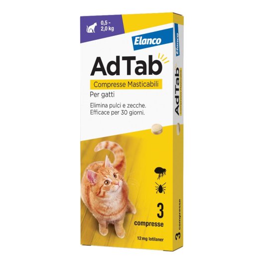 AdTab Gatti 0,5-2 Kg 3 Compresse 12 Mg