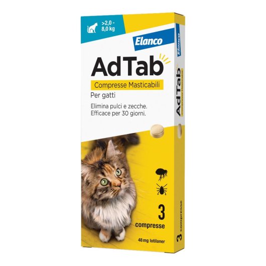 AdTab Gatti 2-8 kg 3 Compresse 48 mg