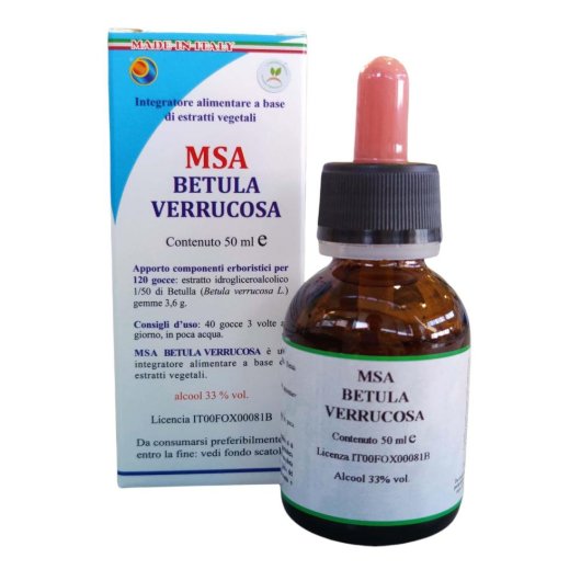 MSA BETULA VERRUCOSA (Betulla Bianca) - Herboplanet - Flacone da 50 ml - Integratore alimentare che dona saggezza nel prendere decisioni