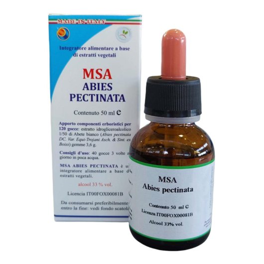 MSA ABIES PECTINATA - Herboplanet - Flacone da 50 ml - Integratore alimentare a base di estratti vegetali (Abete Bianco)