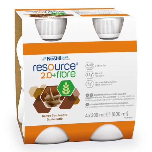 Resource 2,0+fibre Caffe'200ml