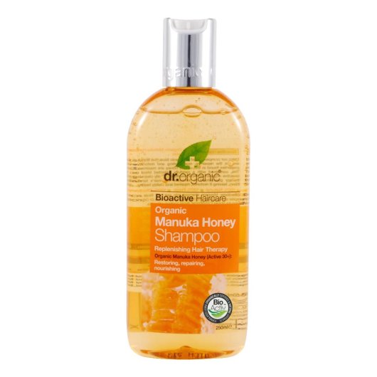 Dr Organic - Manuka Honey Shampoo - Optima Naturals - Flacone da 265 ml - Shampoo ristrutturante con Miele di Manuka