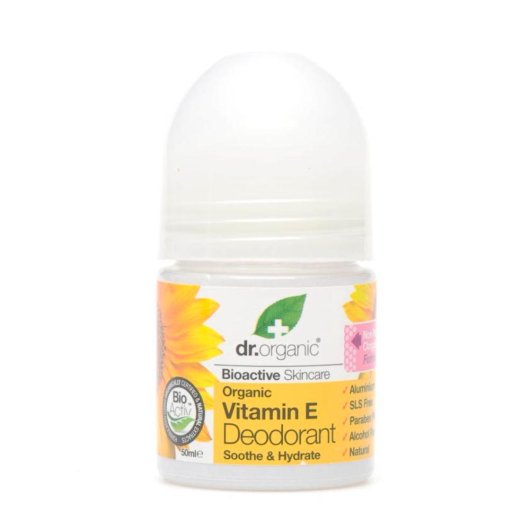 Dr Organic - Vitamin E Deodorant - Optima Naturals - Flacone da 50 ml - Deodorante idratante con Vitamina E 