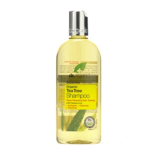 Dr Organic Tea Tree - Shampoo - Optima Naturals - Flacone da 265 ml - Shampoo naturale ideale per capelli grassi e con forfora 