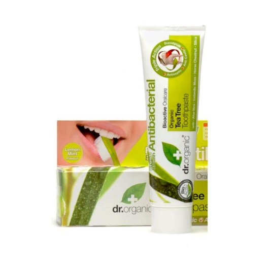 Dr Organic Tea Tree - Toothpaste - Optima Naturals - Tubetto da 100 ml - Dentifricio a base di Tea Tree Oil