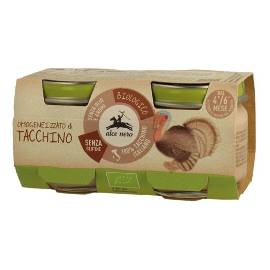 OMOGENEIZ TACCHINO BIO 2X80G ALC