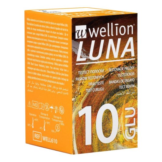 WELLION LUNA 10 STRIPS GLUCOSI