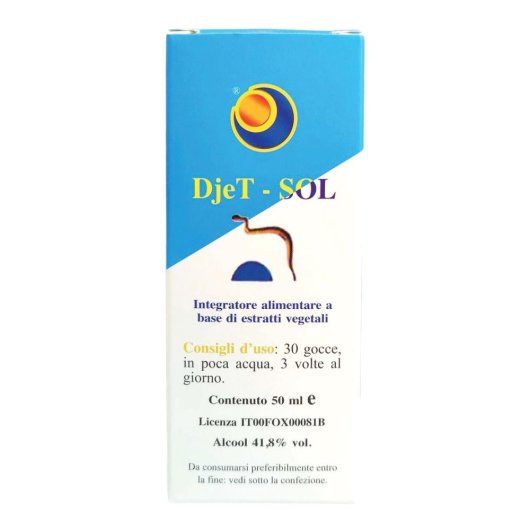 Djet Sol - Herboplanet - Flacone da 50 ml - Integratore alimentare per il benessere dell'apparato gastrointestinale