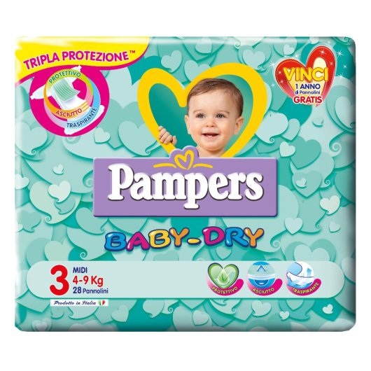 PAMPERS BABY DRY MIDI PB 28PZ