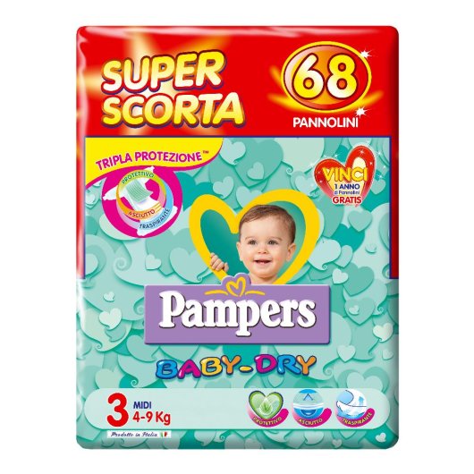 PAMPERS BD SUPERBAG MIDI 68 9222