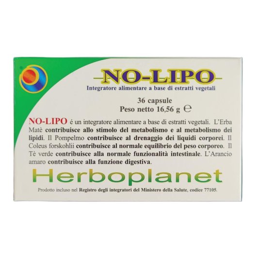 No Lipo - Herboplanet - 36 capsule - Integratore alimentare che aiuta nel controllo del peso