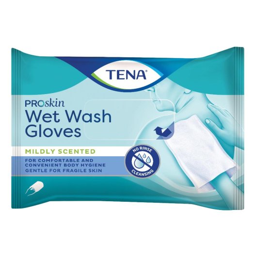 TENA WET WASH GLOVE 8PZ