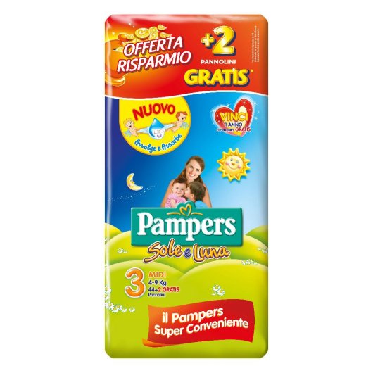 PAMPERS SOLEL MIDI 44+2PZ 9494