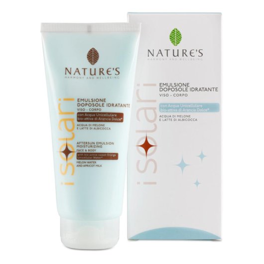 Nature's - I Solari - Emulsione Doposole Viso e Corpo - Bios Line - 200 ml - Crema doposole idratante che favorisce il mantenimento dell'abbronzatura 