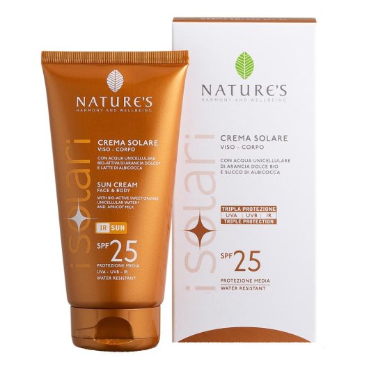 Nature's - I Solari - Crema Solare SPF 25 - Bios Line - 150 ml - Crema solare che idrata, protegge, previene arrossamenti e macchie