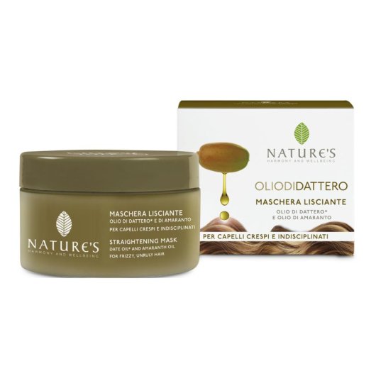 OlioDiDattero - Maschera Lisciante - Bios Line - 200 ml -  Maschera per capelli ad azione disciplinante e anti-crespo