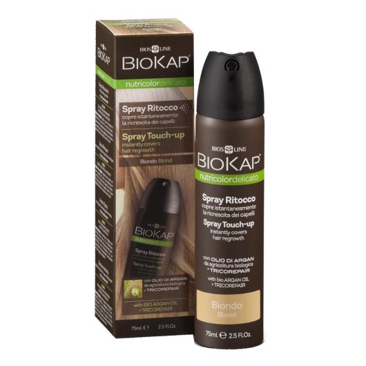 Biokap - Spray Ritocco (Biondo) - Bios Line - 75 ml - Spray per un veloce ed impeccabile ritocco alla ricrescita dei capelli