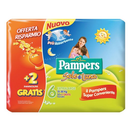 PAMPERS SOLELUNA XL 32+2