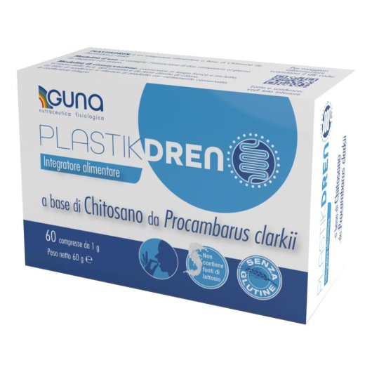 PLastikdren - Guna - Integratore per favorire l'eliminazione delle microplastiche - 60 compresse