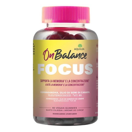 Aquilea On Balance - Focus Integratore Memoria e Concertazione, 60 Gummies