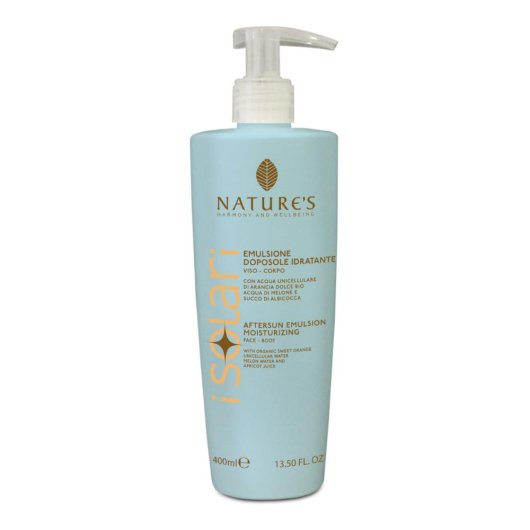 Nature's - I Solari - Emulsione Doposole Viso e Corpo - Bios Line - 400 ml - Crema doposole idratante che favorisce il mantenimento dell'abbronzatura 