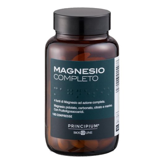 Principium Magnesio Completo - Bios Line - 180 compresse - Integratore alimentare di Magnesio che contribuisce a ridurre stanchezza, affaticamento, fastidi muscolari e stress