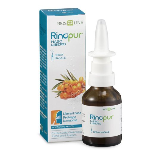 Rinopur Naso Libero - Bios Line - 20 ml - Spray nasale ad azione decongestionante e protettiva