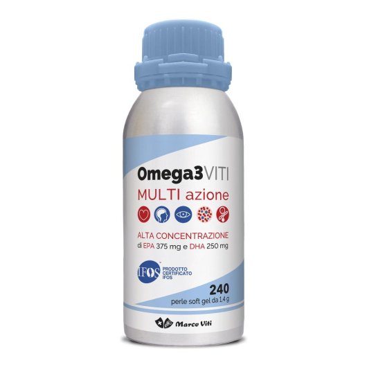 Omega 3 - Marco Viti - Integratore alimentare di acidi grassi polinsaturi EPA e DHA - 240 perle 