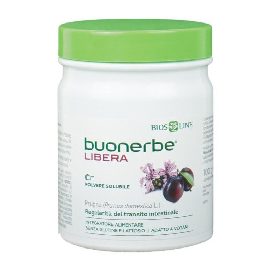 Buonerbe Libera - Polvere - Bios Line - 100 grammi - Integratore alimentare in polvere per l'intestino pigro