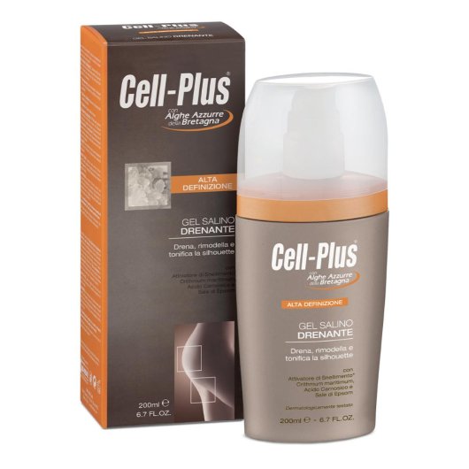 Cell-Plus Gel Salino Drenante - Bios Line - 200 ml - Trattamento in gel che drena, rimodella, tonifica e diminuisce la sensazione di gonfiore cutaneo