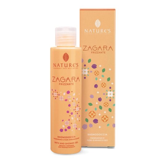 Zagara Frizzante - Bagnodoccia - Bios Line - Flacone da 200 ml - Bagnodoccia con Mandarino e Fiori d'Arancio Bio