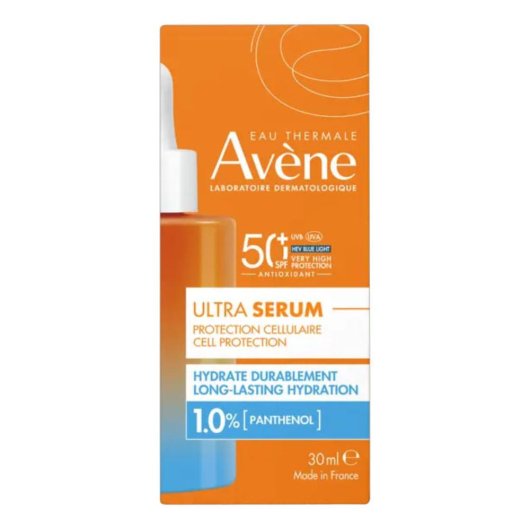 Avène Ultra Siero Idratante SPF 50+ 30ml – Siero Solare Viso Quotidiano ad Alta Idratazione, Anti-Età e Protezione Luce Blu